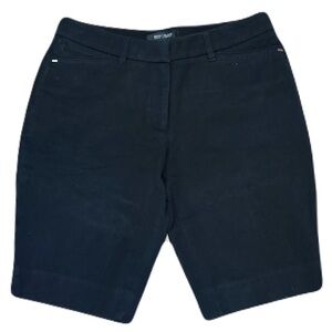 WHBM Black Stretch Bermuda Shorts, 3 Front & 2 Back Pockets Size 4